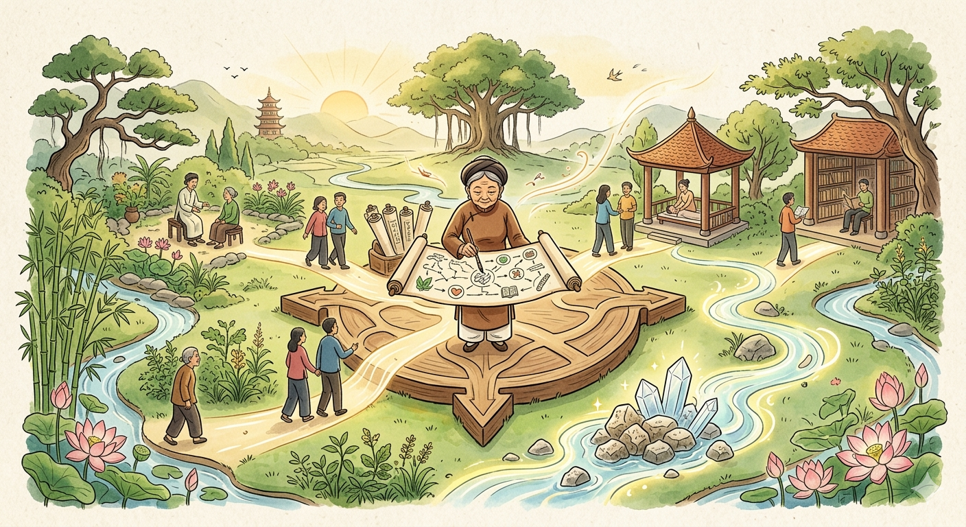 Hada Universe Navigation Panel Interface - Transparent Knowledge Structure